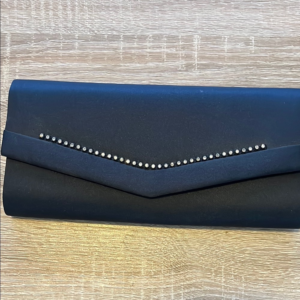 Elegant Black Clutch with Studded Detail